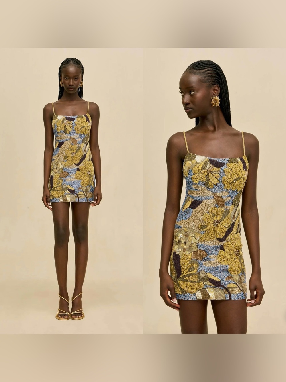 CULT GAIA Bebe beaded mini dress in “Wild Dahlia”